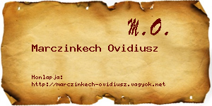 Marczinkech Ovidiusz névjegykártya